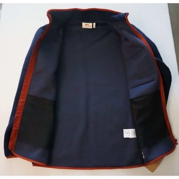 Fjallraven 84158 Men Sz Small Navy Blue Vardag Pile Fleece Full Zip Jackets - Picture 11 of 11